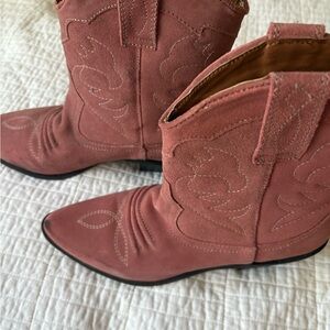 Urban Outfitters Dusty Rose Suede Ankle Boots